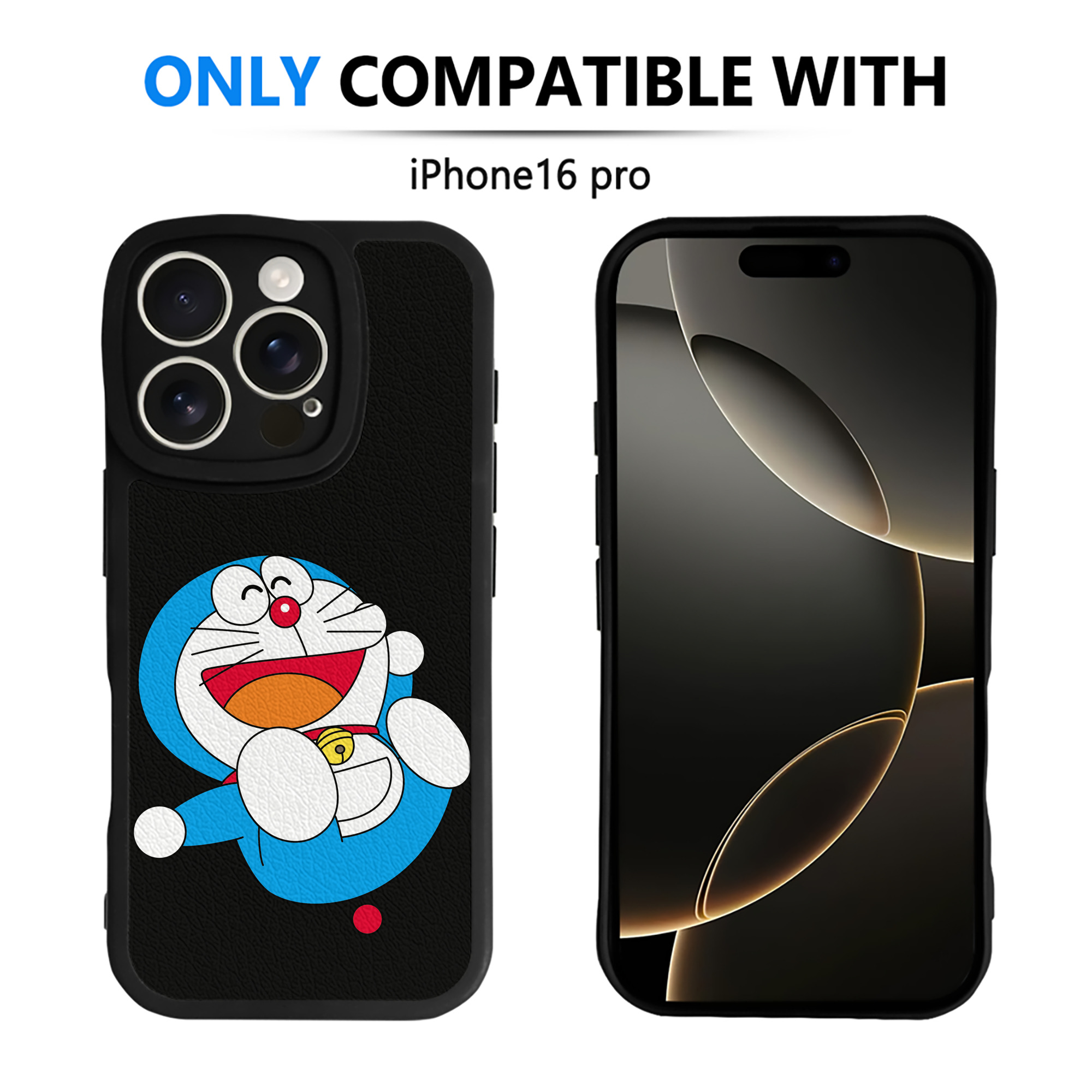 （画像用） ドラえもん Doraemon 【iPhone 16シリーズ対応】シリコンスマホケース（レザー調） 材質：シリコン